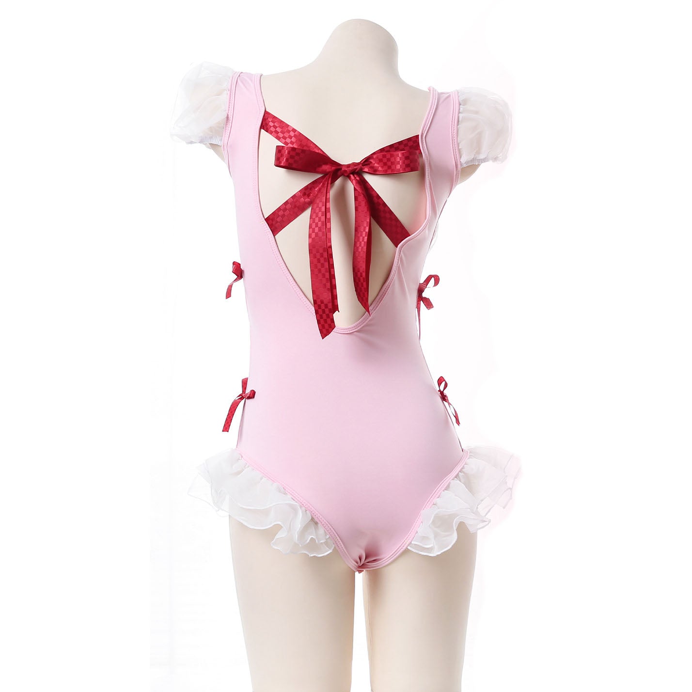 Lotus Leaf One-Piece Open Crotch Free Seductive Princess Maid Uniform Suit