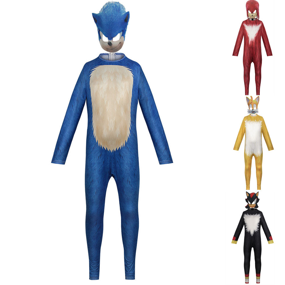Sonic the Hedgehog Cosplay Costume Jumpsuit Kids Party Carnival